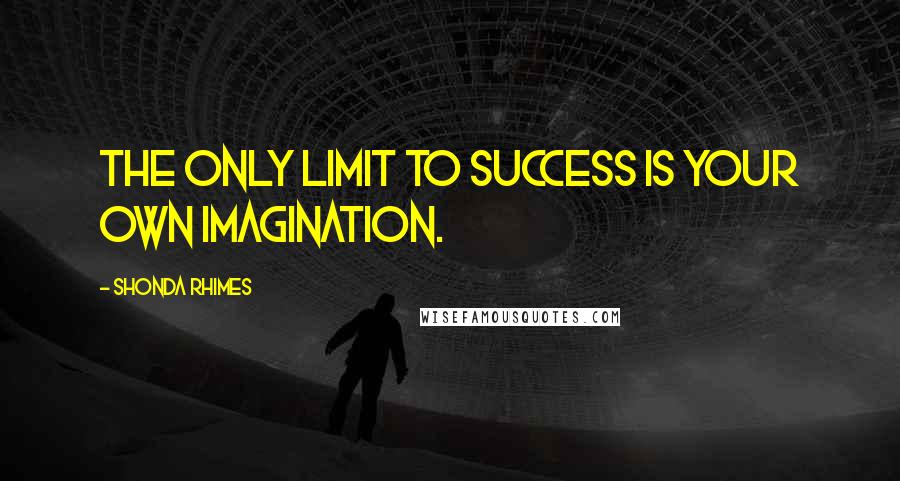 Shonda Rhimes Quotes: The only limit to success is your own imagination.