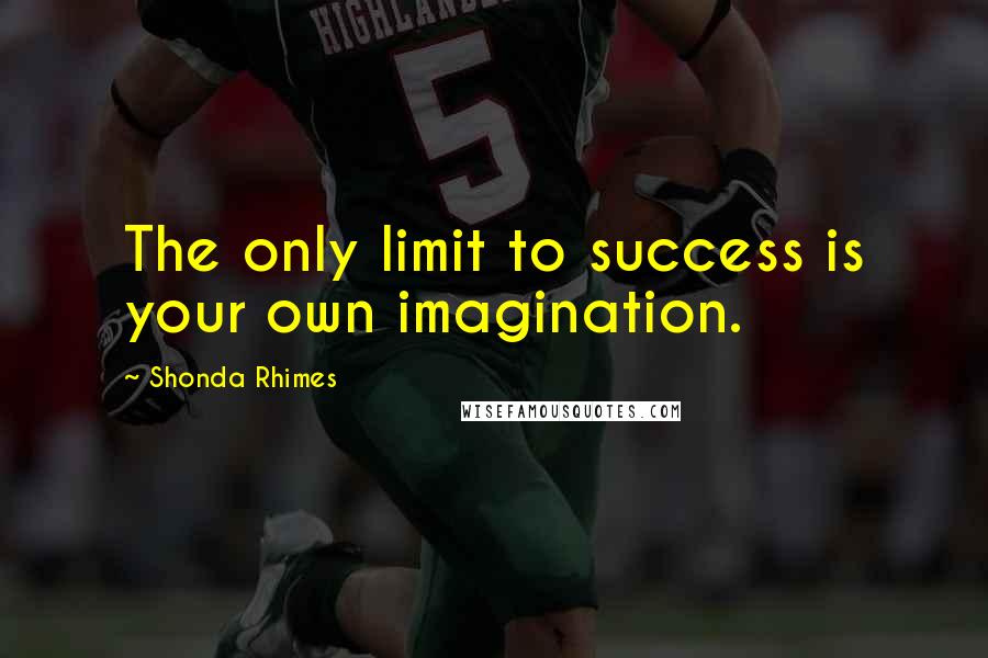 Shonda Rhimes Quotes: The only limit to success is your own imagination.