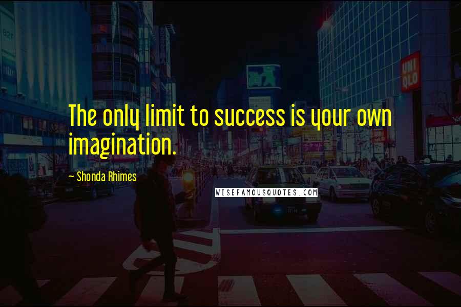 Shonda Rhimes Quotes: The only limit to success is your own imagination.