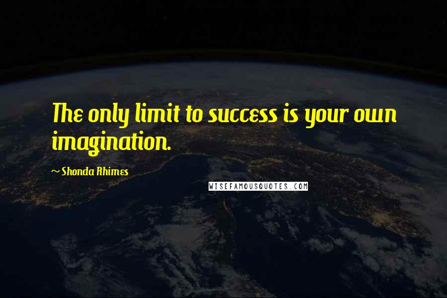 Shonda Rhimes Quotes: The only limit to success is your own imagination.