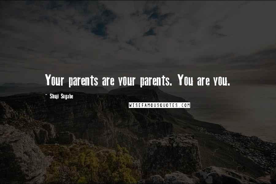 Shuji Sogabe Quotes: Your parents are your parents. You are you.