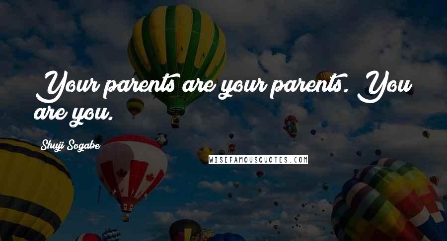 Shuji Sogabe Quotes: Your parents are your parents. You are you.