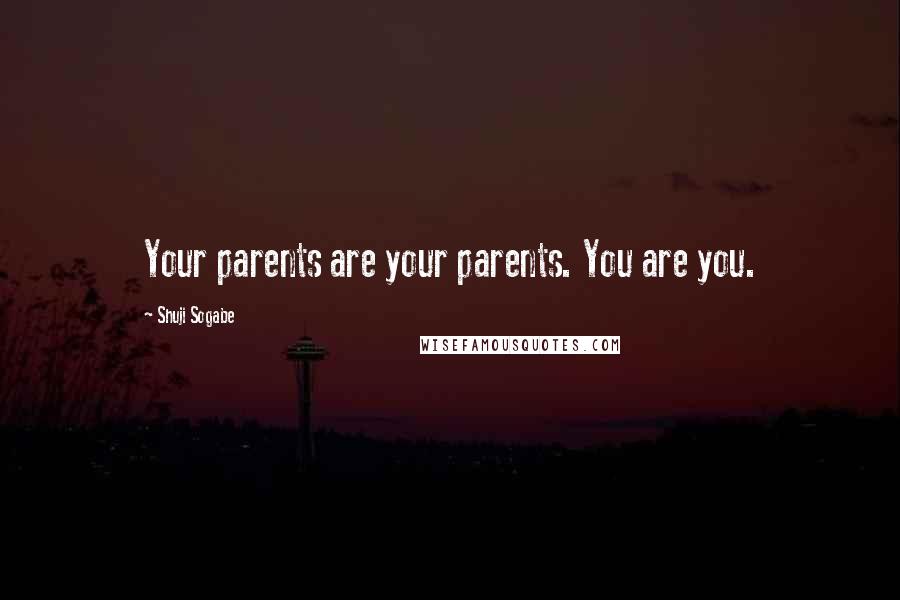 Shuji Sogabe Quotes: Your parents are your parents. You are you.