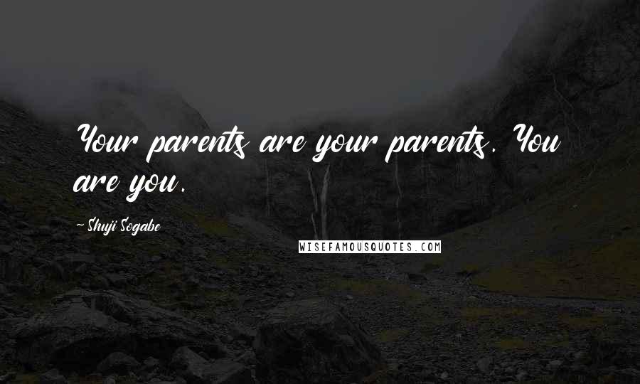 Shuji Sogabe Quotes: Your parents are your parents. You are you.