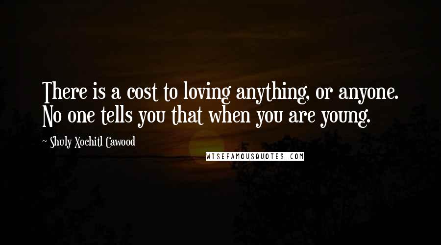 Shuly Xochitl Cawood Quotes: There is a cost to loving anything, or anyone. No one tells you that when you are young.