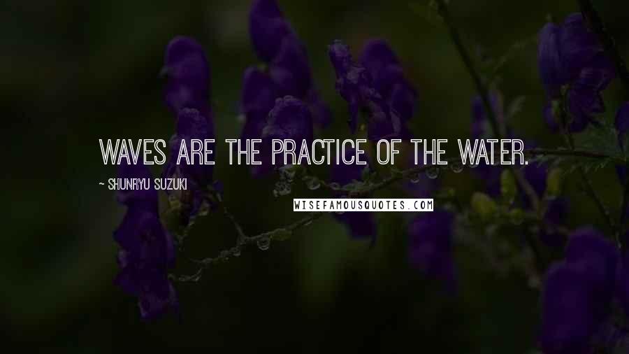 Shunryu Suzuki Quotes: Waves are the practice of the water.