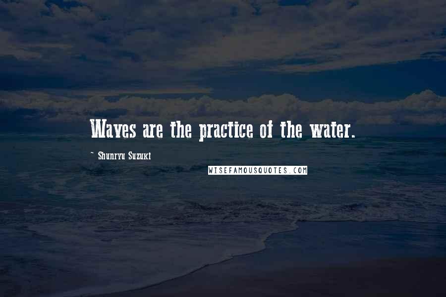 Shunryu Suzuki Quotes: Waves are the practice of the water.