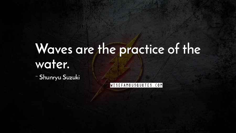 Shunryu Suzuki Quotes: Waves are the practice of the water.