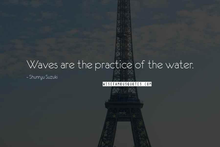 Shunryu Suzuki Quotes: Waves are the practice of the water.