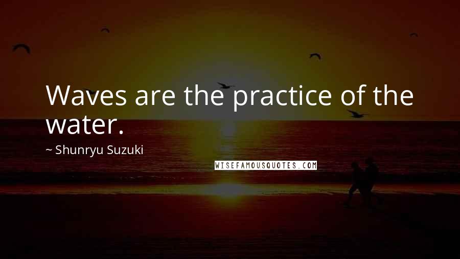 Shunryu Suzuki Quotes: Waves are the practice of the water.