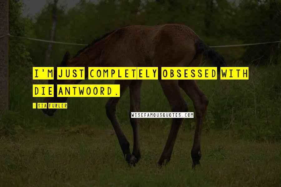 Sia Furler Quotes: I'm just completely obsessed with Die Antwoord.