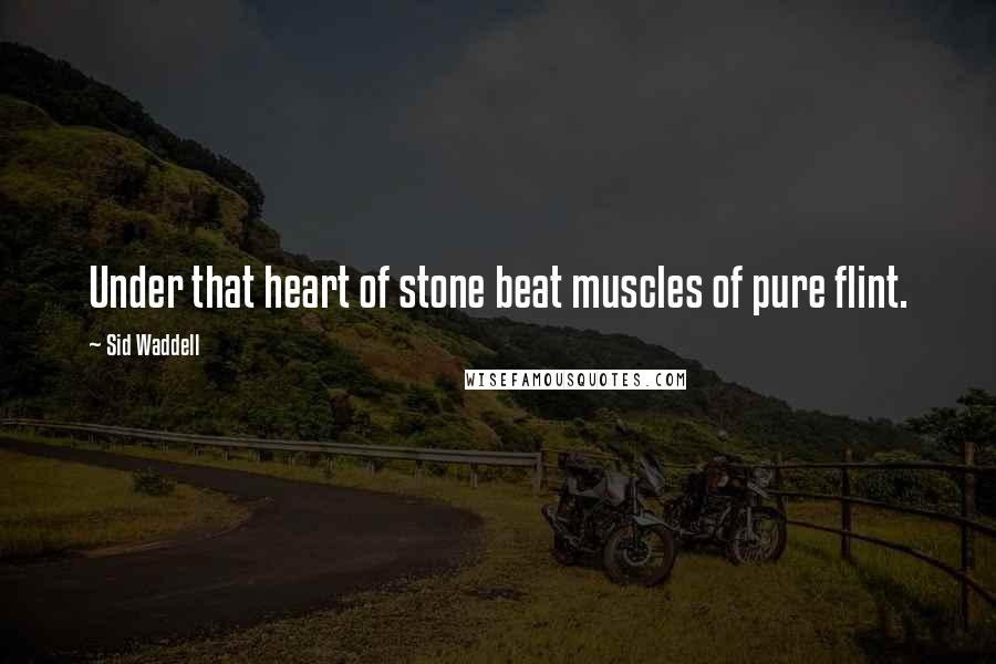 Sid Waddell Quotes: Under that heart of stone beat muscles of pure flint.