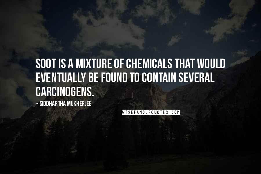 Siddhartha Mukherjee Quotes: Soot is a mixture of chemicals that would eventually be found to contain several carcinogens.