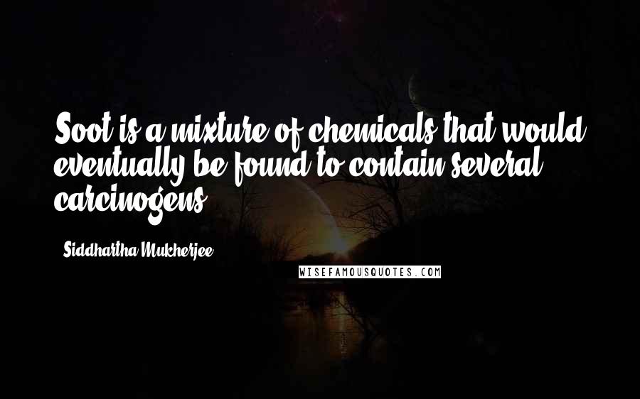 Siddhartha Mukherjee Quotes: Soot is a mixture of chemicals that would eventually be found to contain several carcinogens.