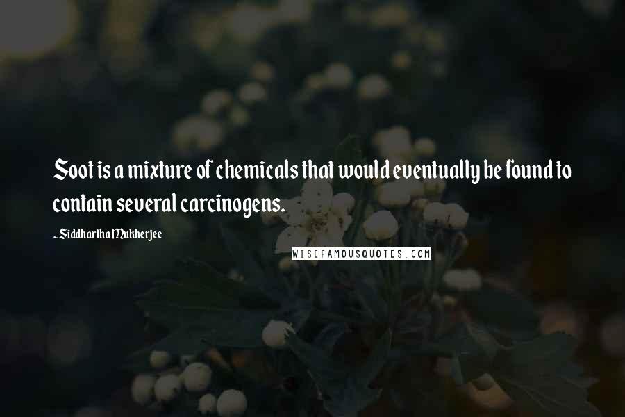 Siddhartha Mukherjee Quotes: Soot is a mixture of chemicals that would eventually be found to contain several carcinogens.