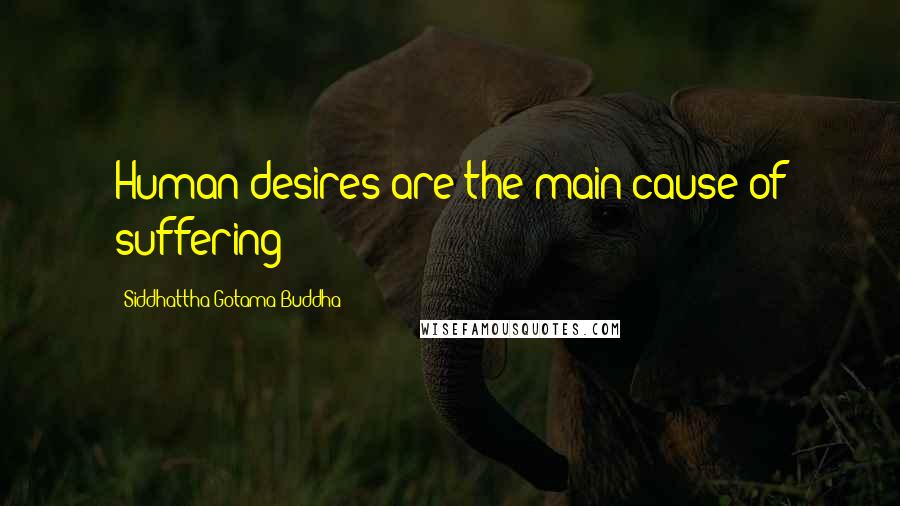 Siddhattha Gotama Buddha Quotes: Human desires are the main cause of suffering