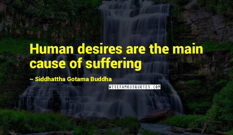 Siddhattha Gotama Buddha Quotes: Human desires are the main cause of suffering