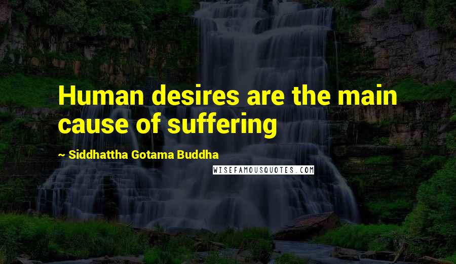 Siddhattha Gotama Buddha Quotes: Human desires are the main cause of suffering