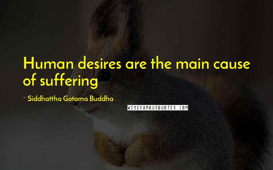 Siddhattha Gotama Buddha Quotes: Human desires are the main cause of suffering