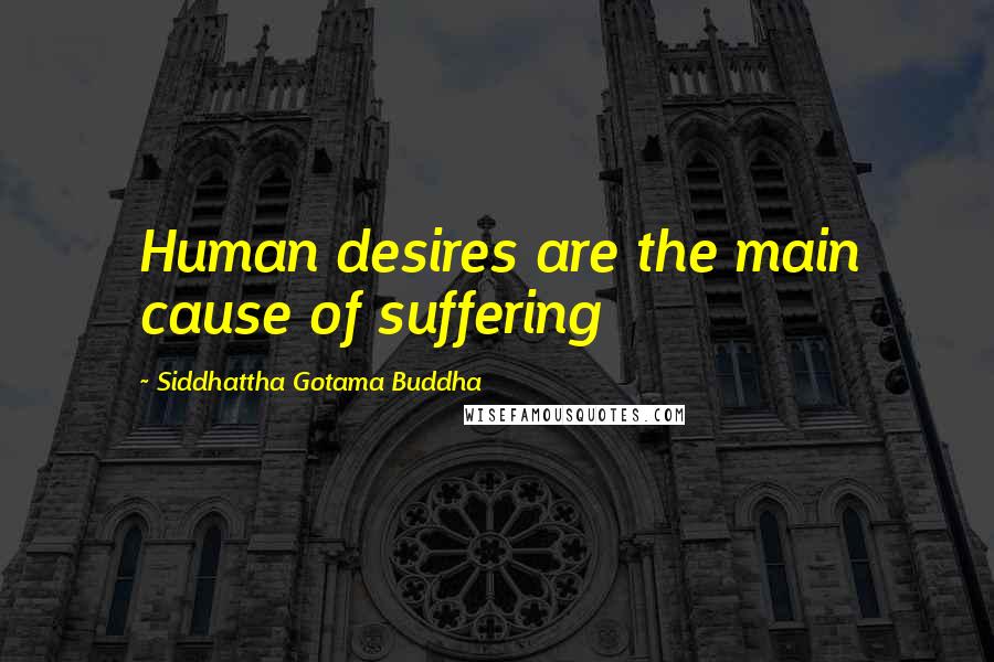 Siddhattha Gotama Buddha Quotes: Human desires are the main cause of suffering