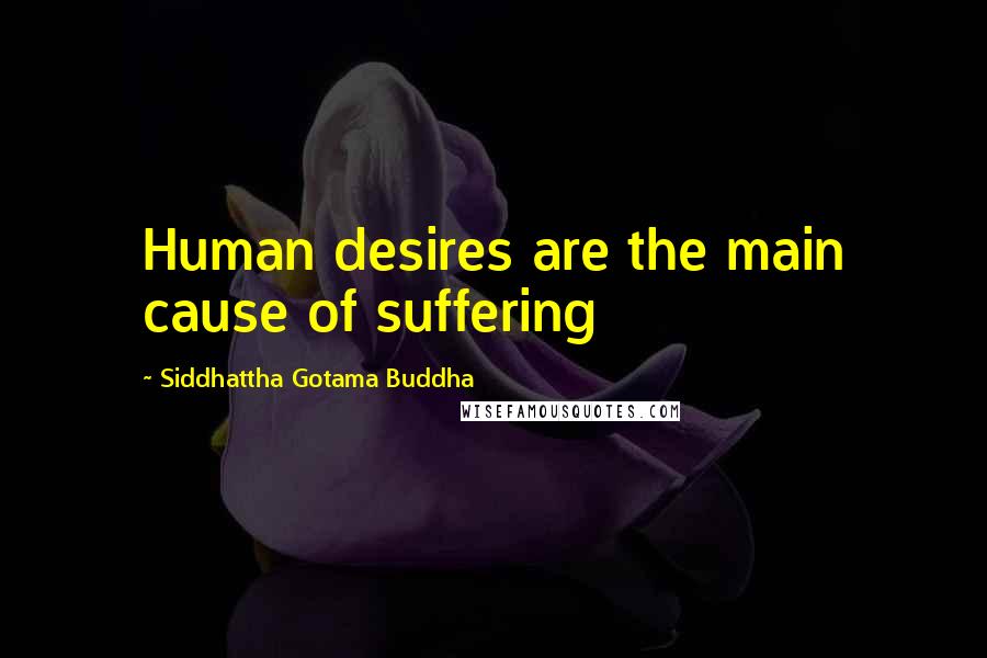 Siddhattha Gotama Buddha Quotes: Human desires are the main cause of suffering