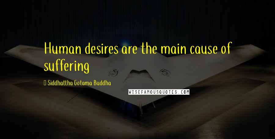 Siddhattha Gotama Buddha Quotes: Human desires are the main cause of suffering