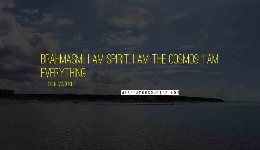 Sidin Vadukut Quotes: brahmasmi. I am spirit. I am the cosmos. I am everything.