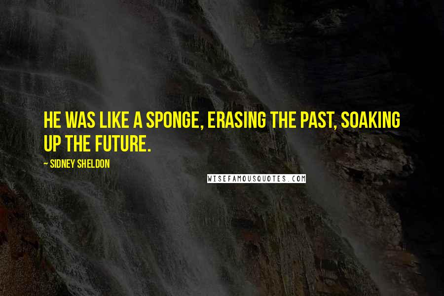 Sidney Sheldon Quotes: He was like a sponge, erasing the past, soaking up the future.