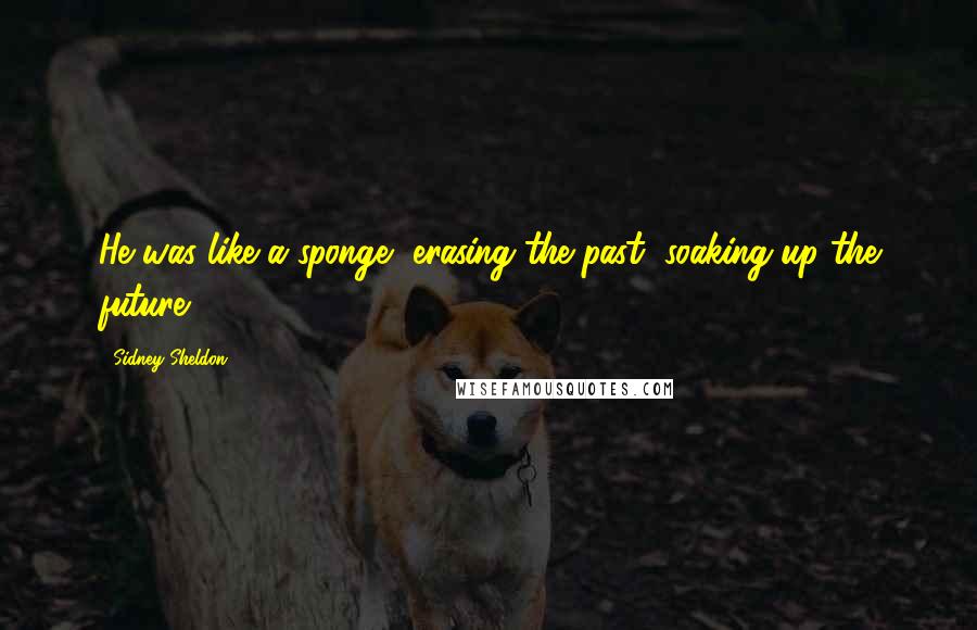 Sidney Sheldon Quotes: He was like a sponge, erasing the past, soaking up the future.