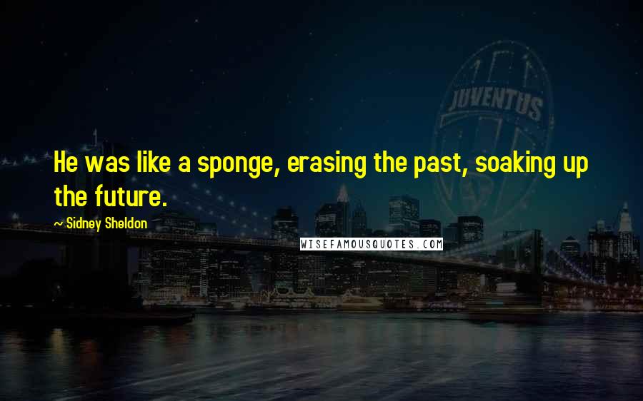 Sidney Sheldon Quotes: He was like a sponge, erasing the past, soaking up the future.