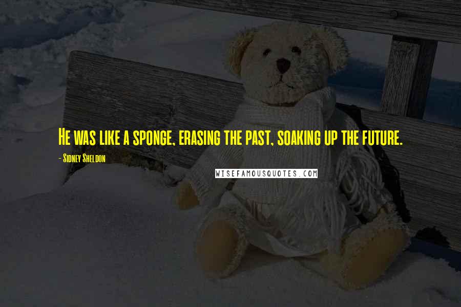 Sidney Sheldon Quotes: He was like a sponge, erasing the past, soaking up the future.