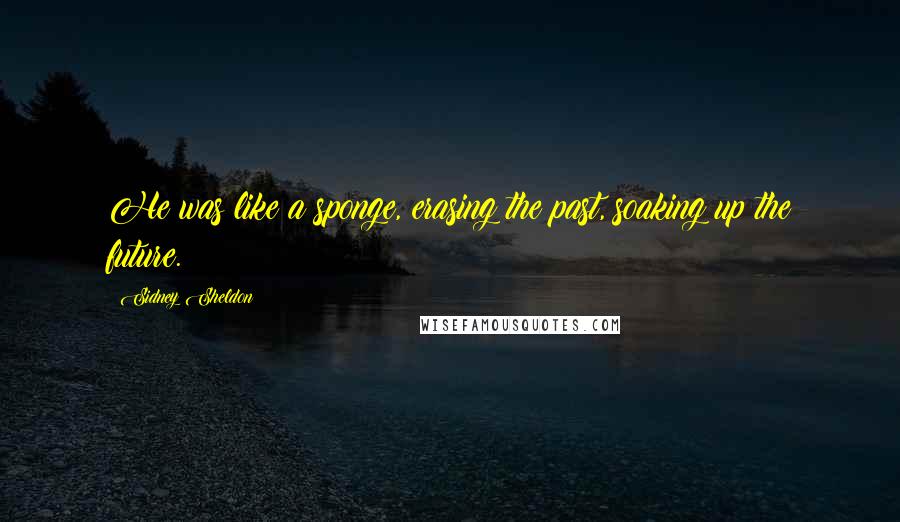 Sidney Sheldon Quotes: He was like a sponge, erasing the past, soaking up the future.