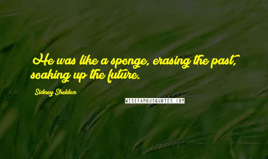 Sidney Sheldon Quotes: He was like a sponge, erasing the past, soaking up the future.