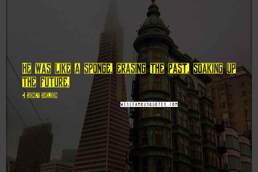 Sidney Sheldon Quotes: He was like a sponge, erasing the past, soaking up the future.