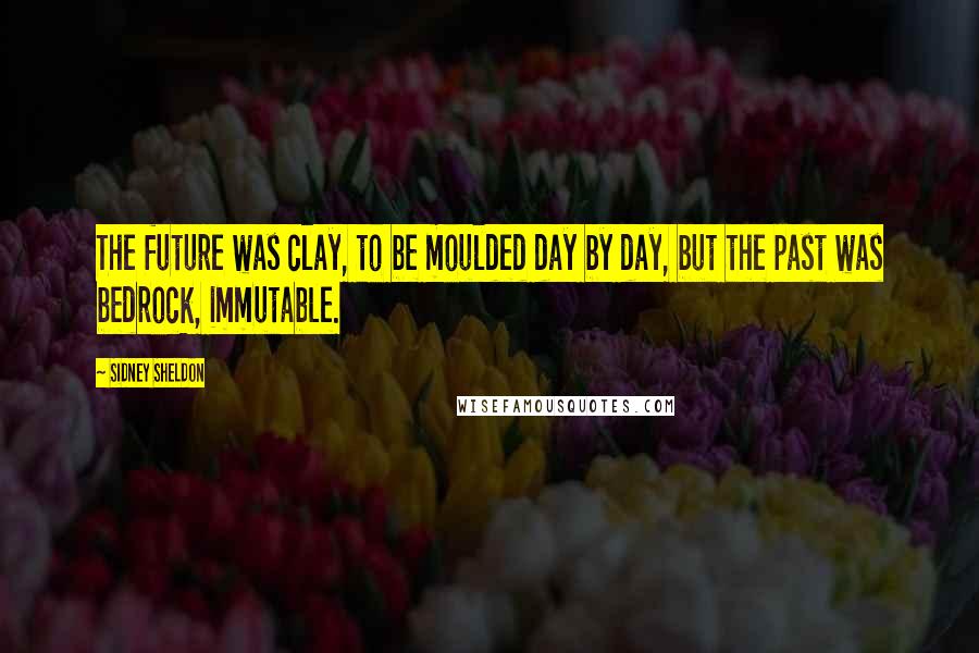 Sidney Sheldon Quotes: The future was clay, to be moulded day by day, but the past was bedrock, immutable.