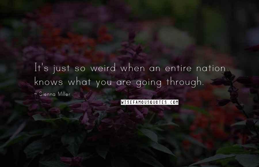 Sienna Miller Quotes: It's just so weird when an entire nation knows what you are going through.