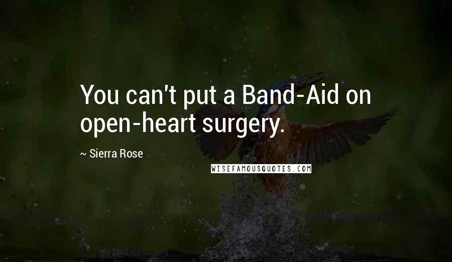 Sierra Rose Quotes: You can't put a Band-Aid on open-heart surgery.