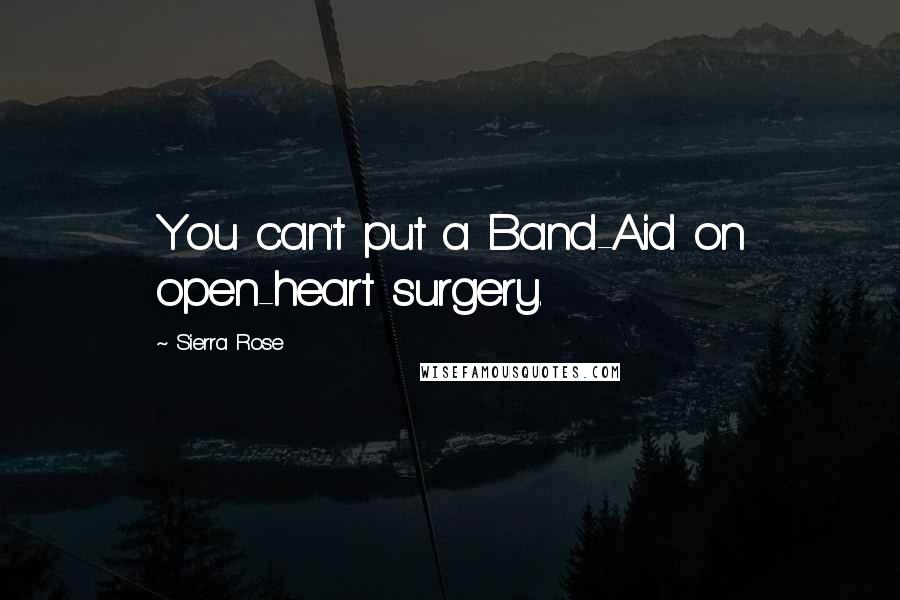 Sierra Rose Quotes: You can't put a Band-Aid on open-heart surgery.