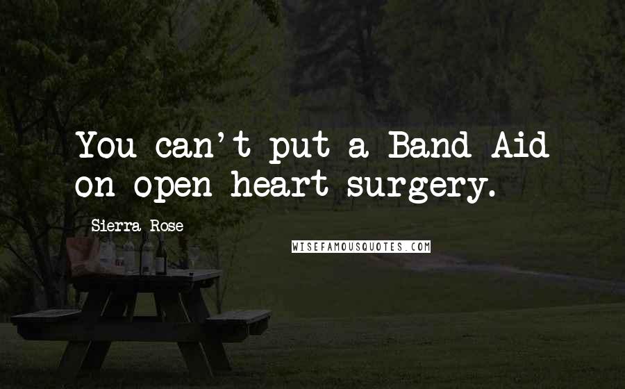Sierra Rose Quotes: You can't put a Band-Aid on open-heart surgery.
