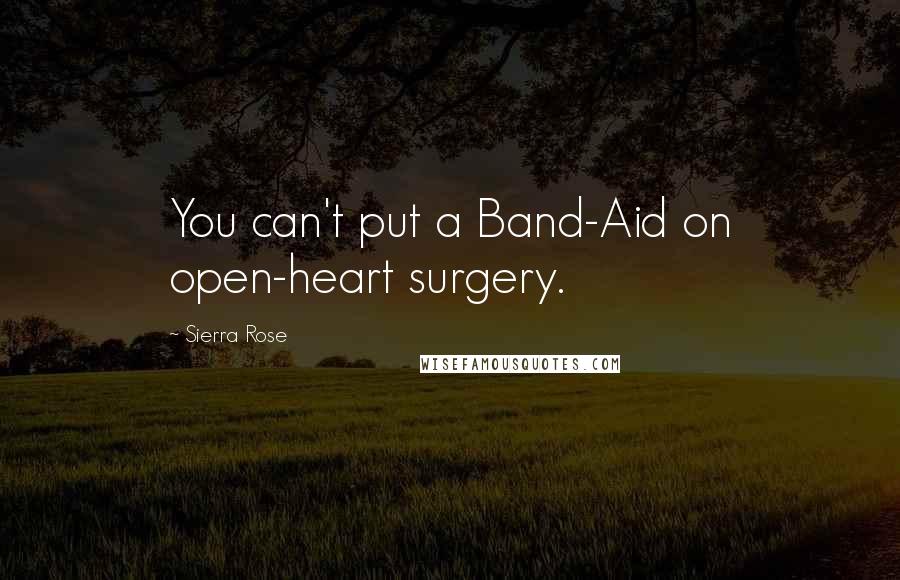 Sierra Rose Quotes: You can't put a Band-Aid on open-heart surgery.