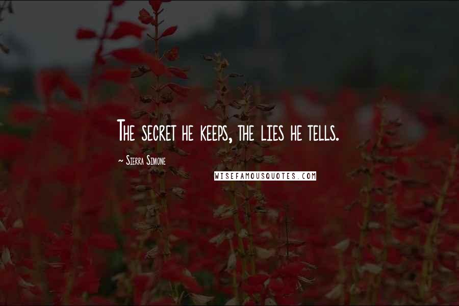 Sierra Simone Quotes: The secret he keeps, the lies he tells.