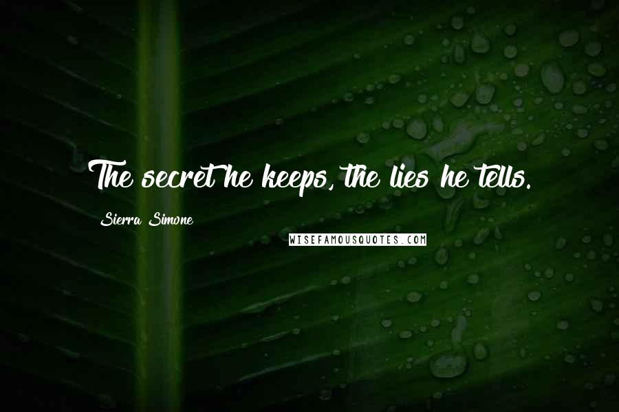 Sierra Simone Quotes: The secret he keeps, the lies he tells.