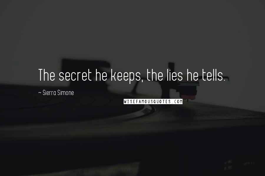 Sierra Simone Quotes: The secret he keeps, the lies he tells.