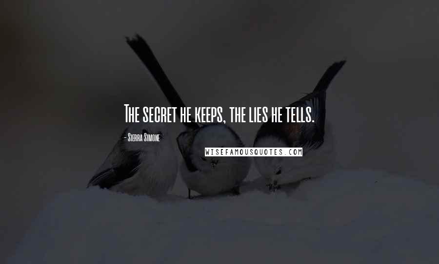 Sierra Simone Quotes: The secret he keeps, the lies he tells.