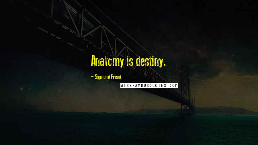 Sigmund Freud Quotes: Anatomy is destiny.