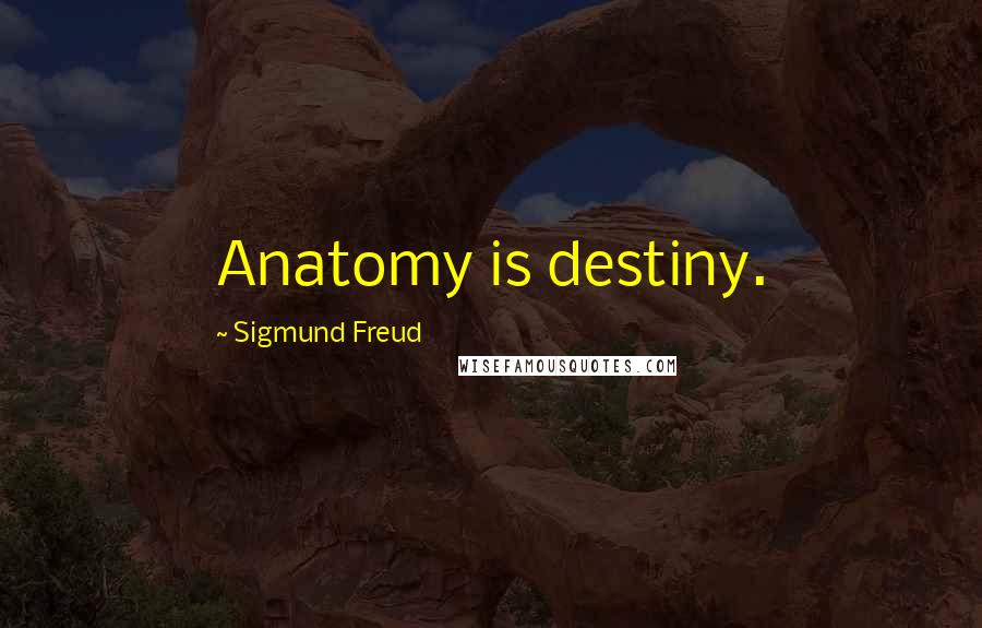 Sigmund Freud Quotes: Anatomy is destiny.
