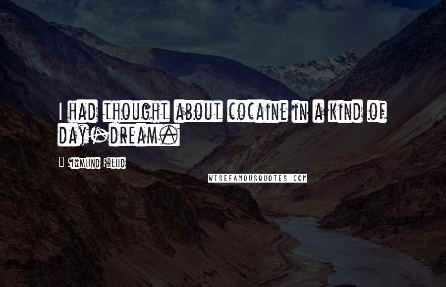 Sigmund Freud Quotes: I had thought about cocaine in a kind of day-dream.