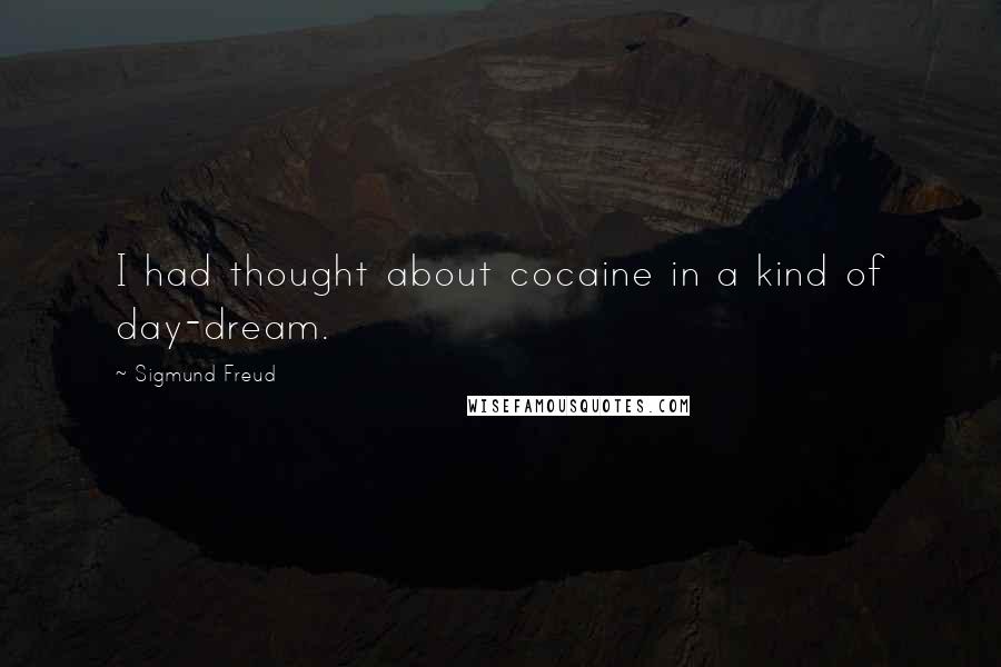 Sigmund Freud Quotes: I had thought about cocaine in a kind of day-dream.