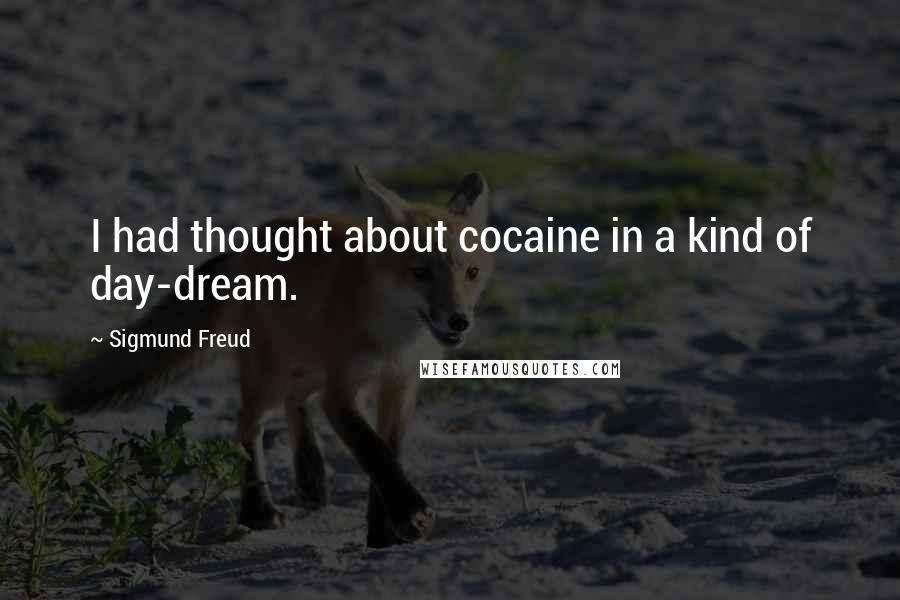 Sigmund Freud Quotes: I had thought about cocaine in a kind of day-dream.