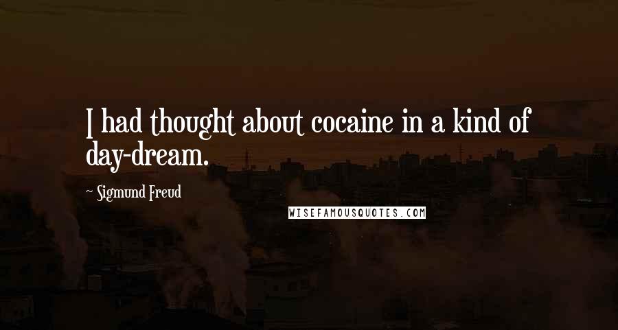 Sigmund Freud Quotes: I had thought about cocaine in a kind of day-dream.